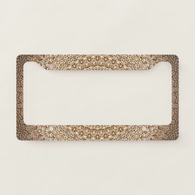 Boho Mandala Geometric License Plate Frame (Front)