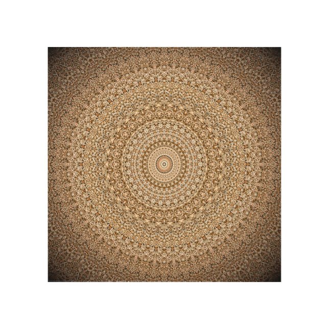Boho Mandala Geometric  Wood Wall Art (Front)