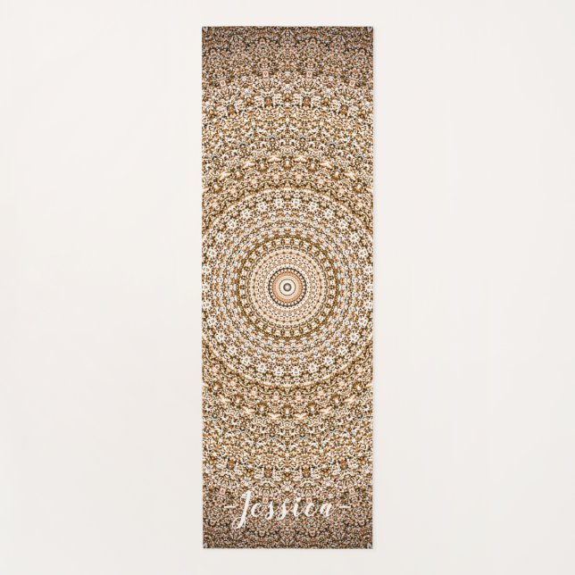 Boho Mandala Geometric  Yoga Mat (Front)