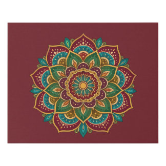 Boho Mandala Hippie Boho Faux Canvas Print