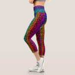 Boho Mandala Rainbow Flower & Leaf Capri Leggings<br><div class="desc">A vibrant swirling rainbow flower and leaf pattern on high quality capri leggings. These superior quality capri leggings feature a bold mandala inspired rainbow flower & leaf pattern on simple black. (This item is shown in black - but you can customize your own pair by choosing your background accent color...</div>