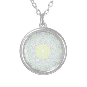 Boho Mandala Silver Plated Necklace