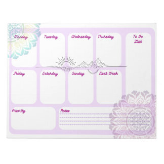 Boho Mandala Weekly Spiritual Planner Desk Pad
