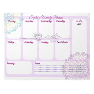 Boho Mandala Weekly Spiritual Planner Desk Pad