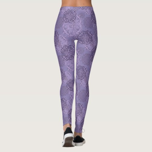 Boho Mandalas Purple Leggings