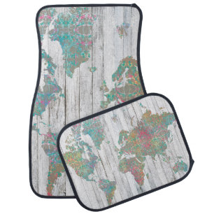 Boho Map II Car Mat