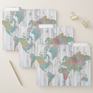 Boho Map II File Folder