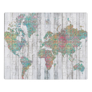 Boho Map II Jigsaw Puzzle