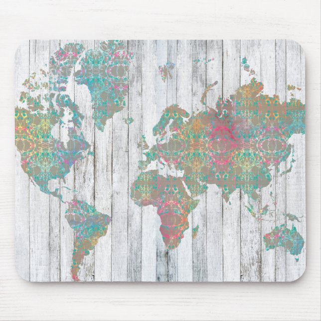 Boho Map II Mouse Pad (Front)