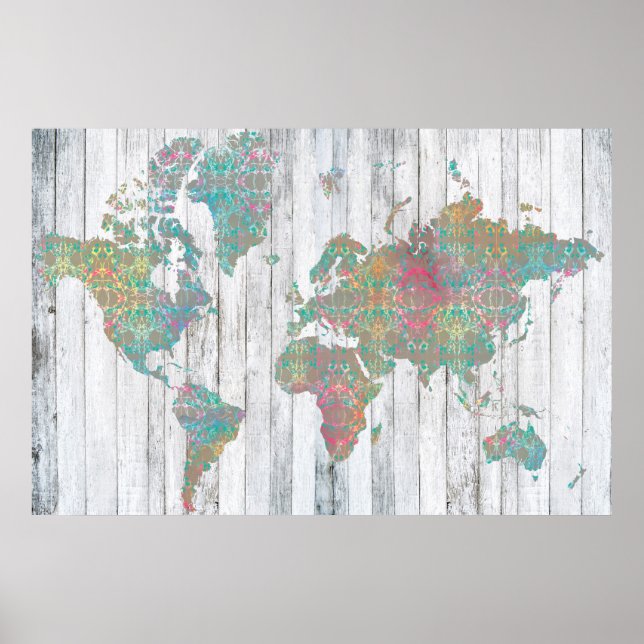 Boho Map II Poster (Front)