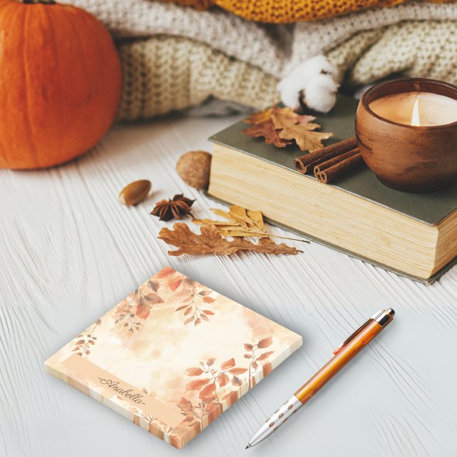 Boho maple Autumn leaves custom Post-it Notes (Boho maple Autumn leaves custom Post-it Notes)