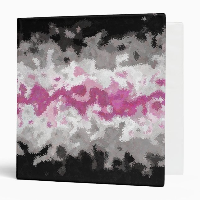 Boho Marbled Abstract Librafeminine Pride Flag 3 Ring Binder (Front/Inside)