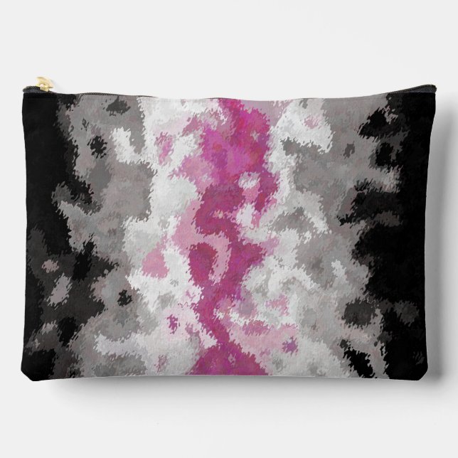 Boho Marbled Abstract Librafeminine Pride Flag Accessory Pouch (Front)