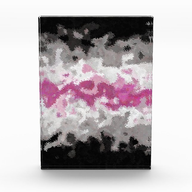 Boho Marbled Abstract Librafeminine Pride Flag Acrylic Award (Front)
