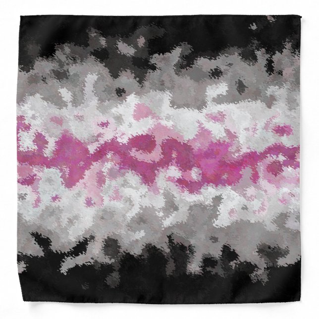 Boho Marbled Abstract Librafeminine Pride Flag Bandana (Front)