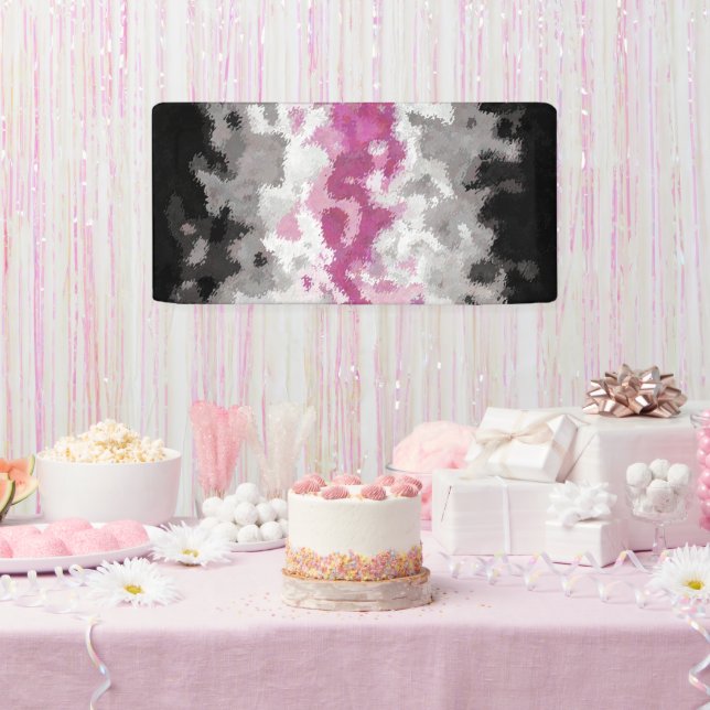 Boho Marbled Abstract Librafeminine Pride Flag Banner (Party)