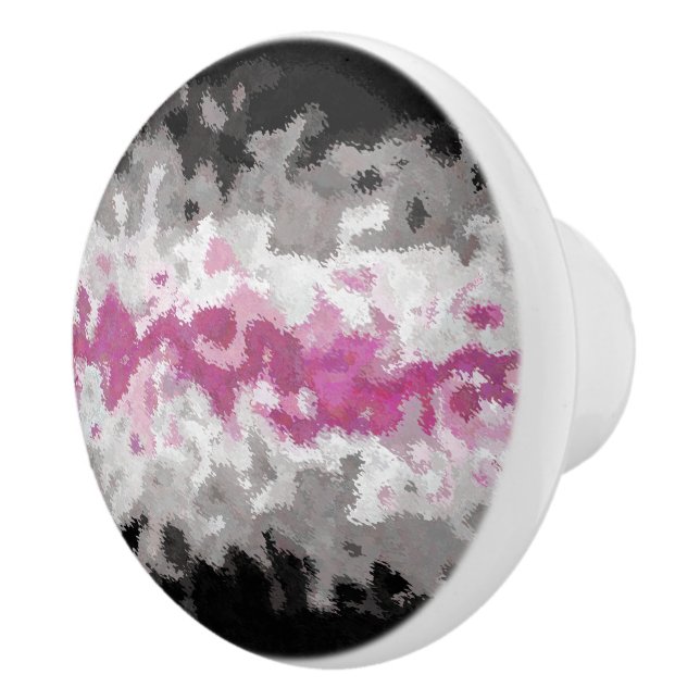 Boho Marbled Abstract Librafeminine Pride Flag Ceramic Knob (Right)