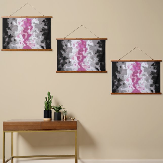 Boho Marbled Abstract Librafeminine Pride Flag Hanging Tapestry (Asymmetrical)