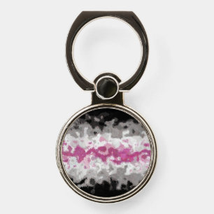 Boho Marbled Abstract Librafeminine Pride Flag Phone Ring Stand