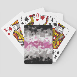 Boho Marbled Abstract Librafeminine Pride Flag Poker Cards