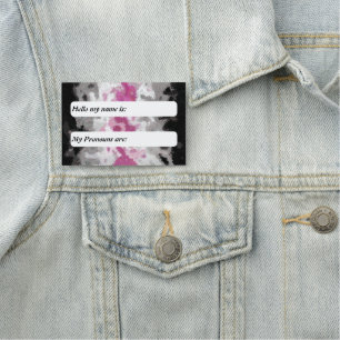 Boho Marbled Customizable Librafeminine Pride Flag Name Tag