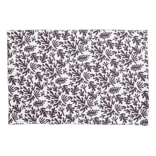 Boho Matisse Botanical Shapes Pattern Black Grey Pillow Case