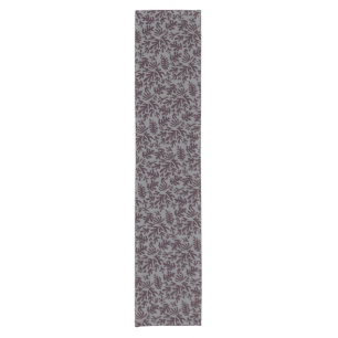 Boho Matisse Botanical Shapes Pattern Black Grey Short Table Runner