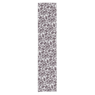 Boho Matisse Botanical Shapes Pattern Black Grey Short Table Runner