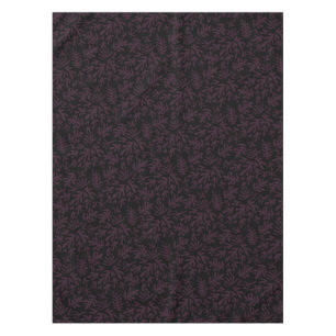 Boho Matisse Botanical Shapes Pattern Black Grey Tablecloth