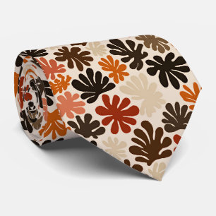 Boho Matisse Flower Pattern  Neck Tie