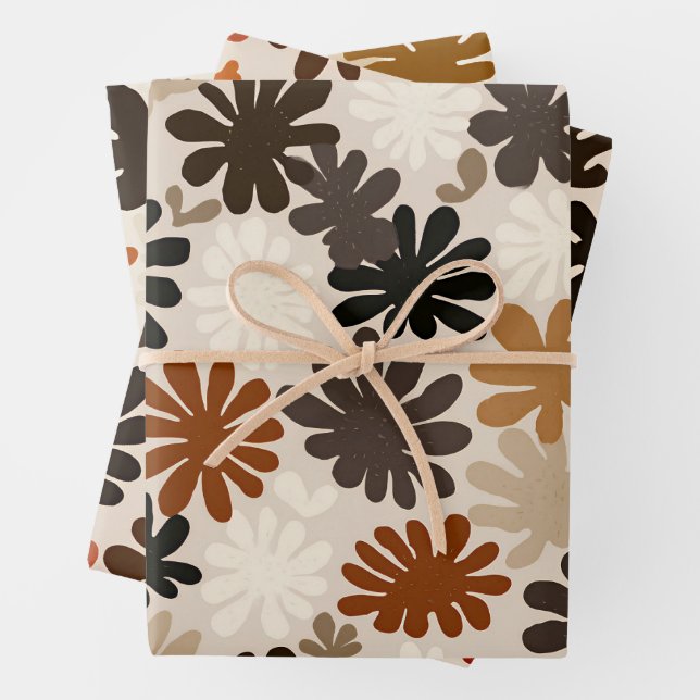Boho Matisse Flower Pattern  Wrapping Paper Sheets (In situ)