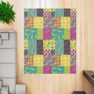 Boho Maximalist Patchwork Quilt Patterned Rug