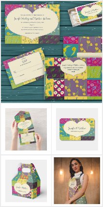 Boho Maximalist Patchwork Quilt Wedding Collection