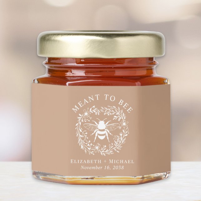 Boho Meant To Bee Wedding Honey Jar Favors (Creator Uploaded)