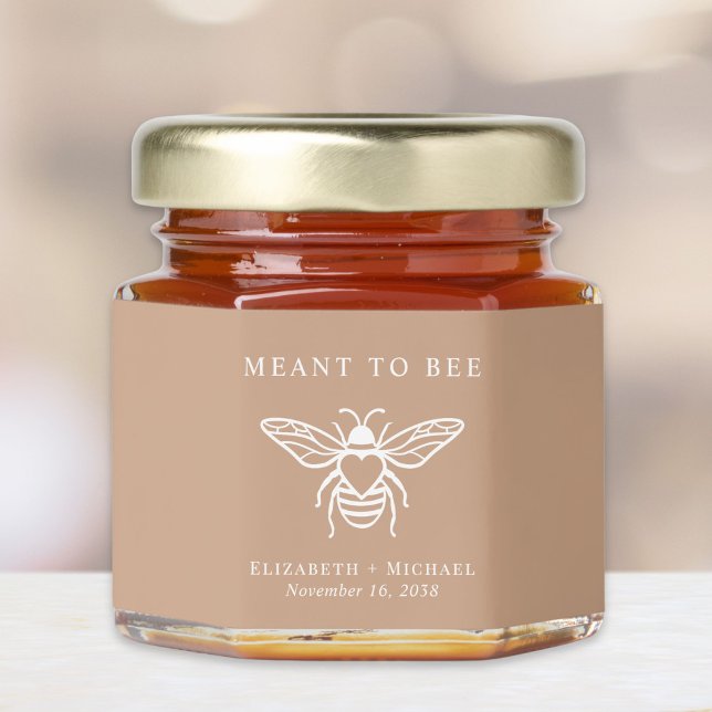 Boho Meant To Bee Wedding Honey Jar Favors (Creator Uploaded)