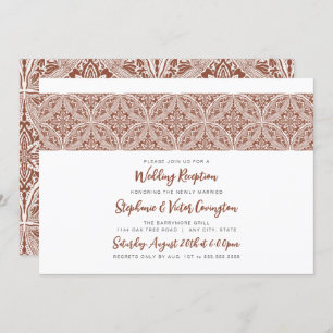 Boho Medallion wedding reception Invitation