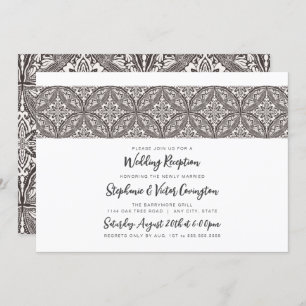 Boho Medallion wedding reception Invitation