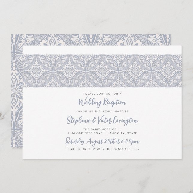 Boho Medallion wedding reception Invitation (Front/Back)