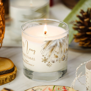 Boho Merry Christmas metallic gold Scented Candle