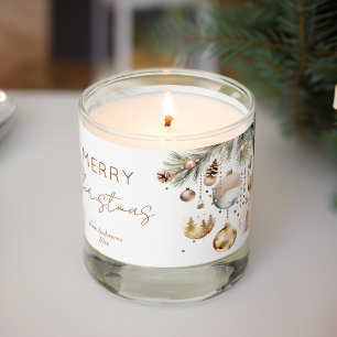 Boho Merry Christmas modern Scented Candle