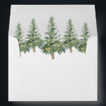 Boho Merry Christmas Watercolor Holiday Tree Envelope<br><div class="desc">Simple and beautiful holiday envelope featuring watercolor Christmas trees. Customize and personalize your envelope with your name and address on the back flap.</div>