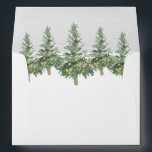 Boho Merry Christmas Watercolor Holiday Tree Envelope<br><div class="desc">Simple and beautiful holiday envelope featuring watercolor Christmas trees. Customize and personalize your envelope with your name and address on the back flap.</div>