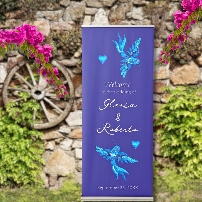 Boho Mexican Wedding Vertical Retractable Banner (Creator Uploaded)