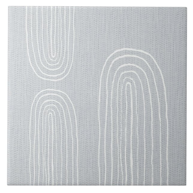 Boho Mid Century Chic Rainbow Ceramic Tile (Front)