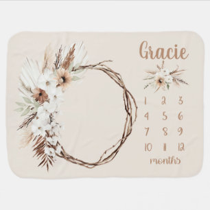 Boho Milestone Blanket Girl - Month Blanket-Person