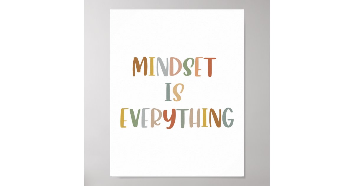 Mindset Is Everything - Poster su tela con animali da 20 pezzi