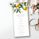 Boho Minimal Yellow Lemon Garden Wedding Program<br><div class="desc">Boho Watercolor Yellow Lemon Garden Theme Collection.- it's an elegant script watercolor Illustration of boho yellow lemon bunch perfect for your summer spring and country boho wedding & parties. It’s very easy to customize, with your personal details. If you need any other matching product or customization, kindly message via Zazzle....</div>