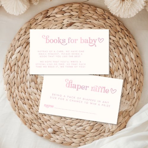 Boho Minimalist Baby Shower Diaper Raffle Enclosure Card