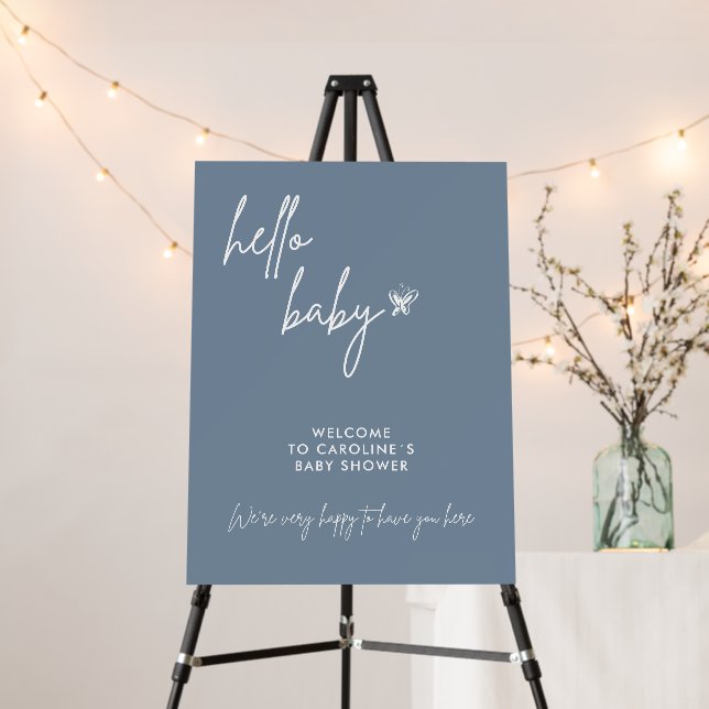 Boho Minimalist Baby Shower Gender Neutral Foam Board (In Situ (Stand))