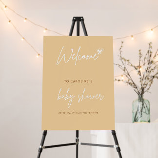 Boho Minimalist Baby Shower Gender Neutral Foam Board